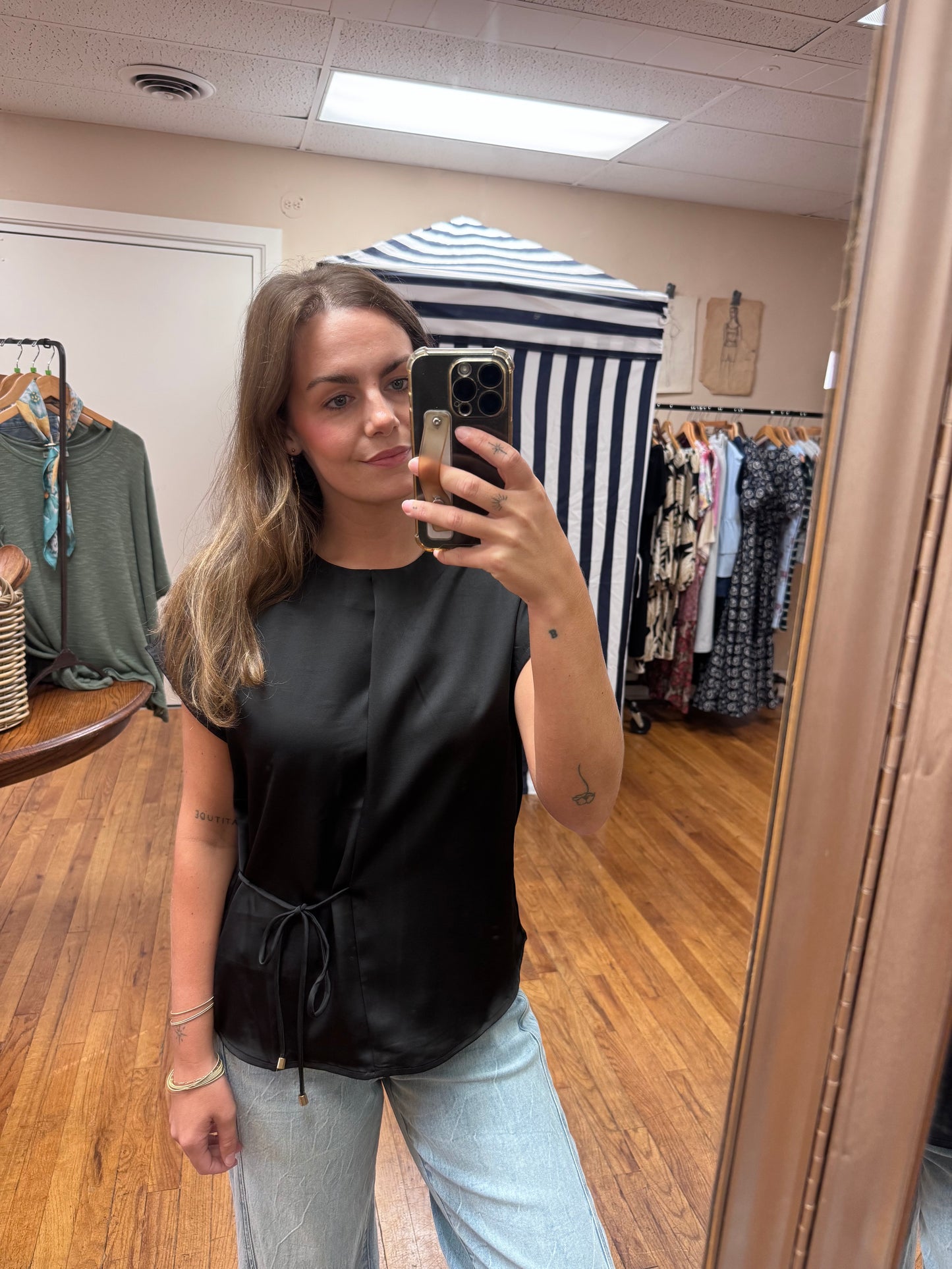 Silky Tied Top