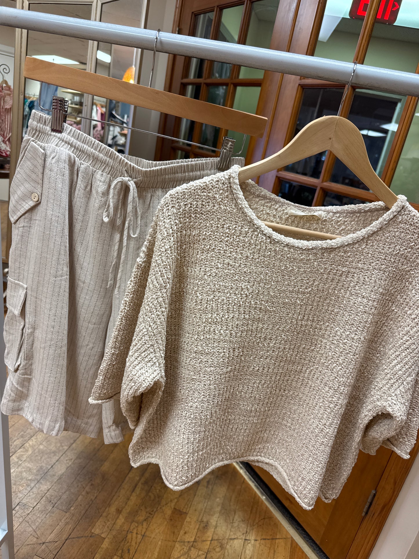 Oatmeal Summer Knit Top
