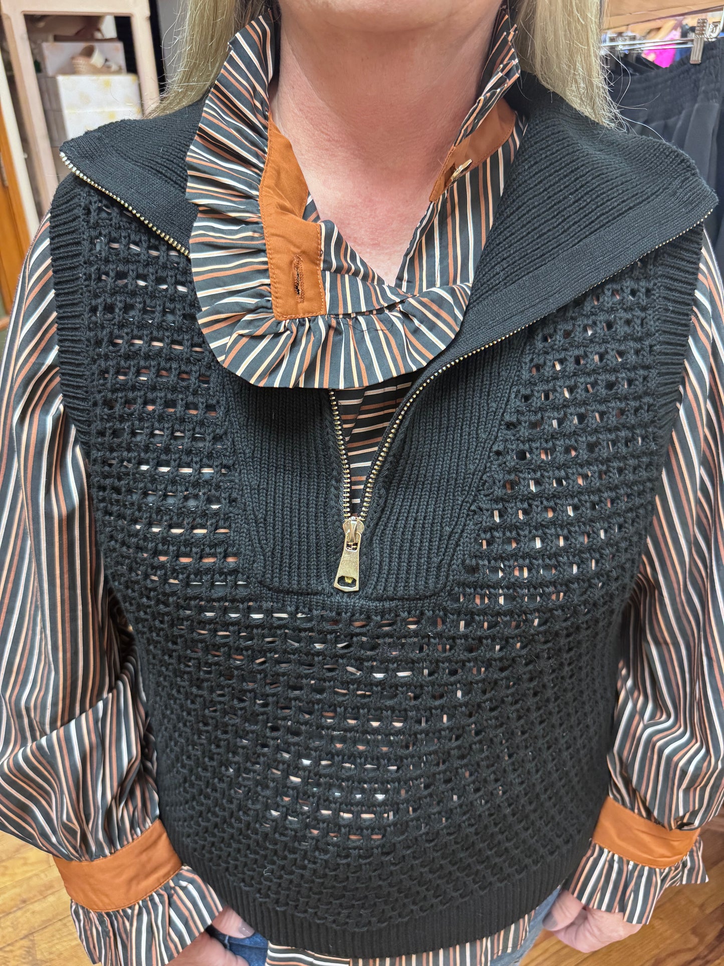Black Sweater Vest
