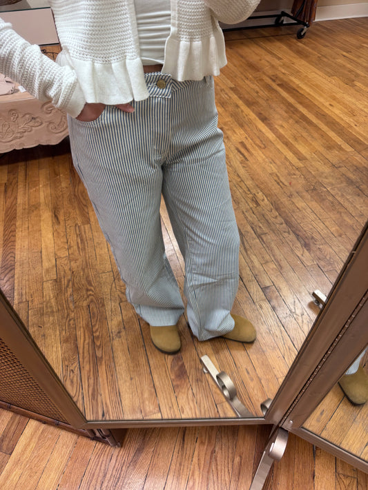 Blue Pinstripe Jeans