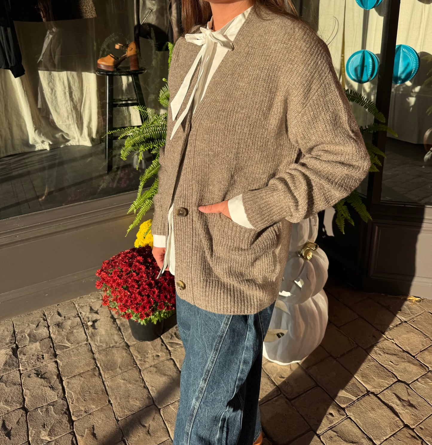 Brown Grandpa Cardigan