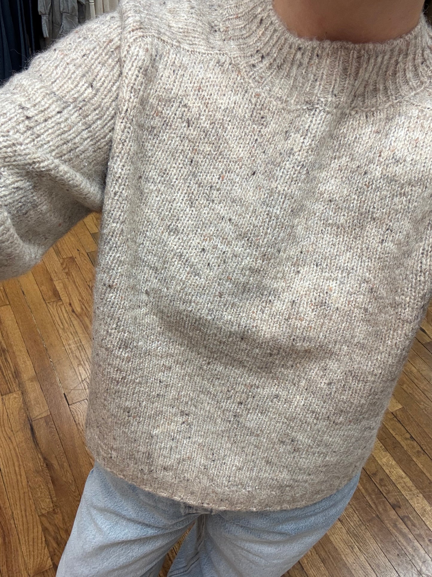Taupe Speckled Sweater