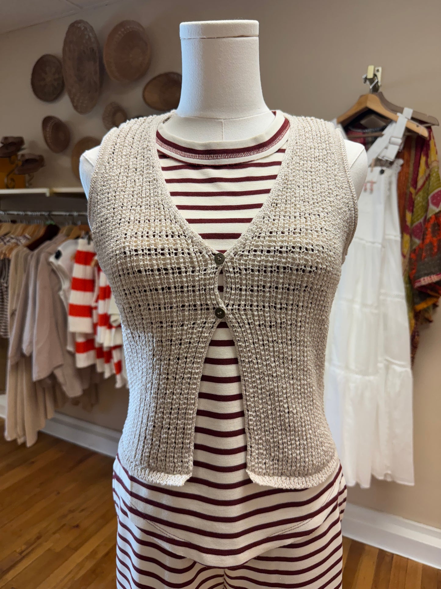 Crochet Knit Vest