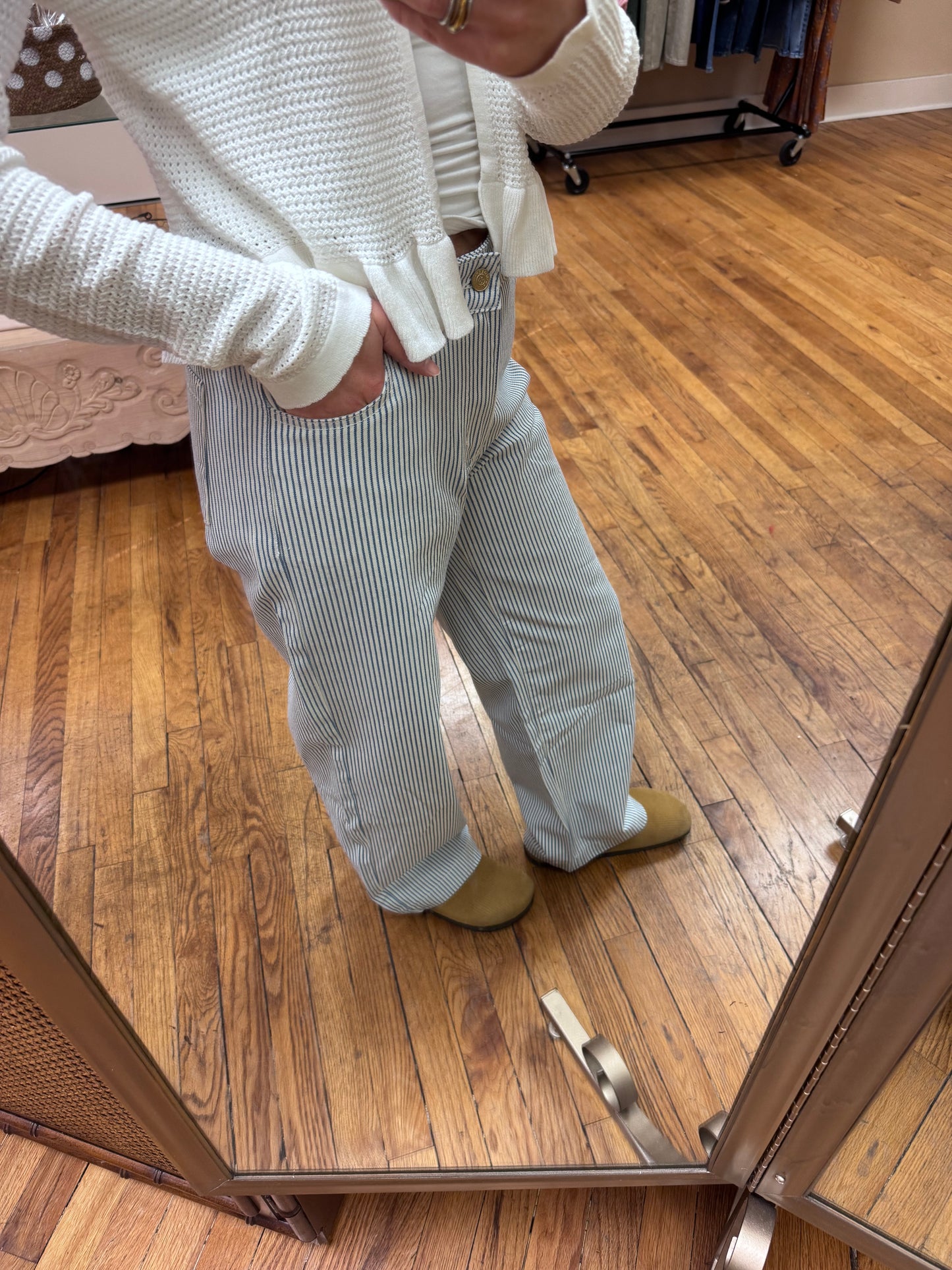 Blue Pinstripe Jeans