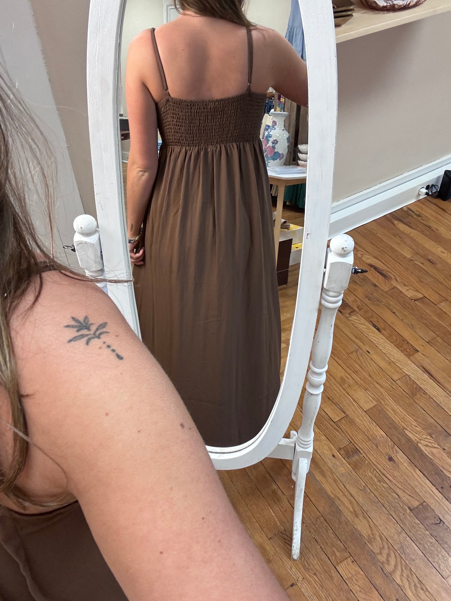 Cocoa Pintuck Dress