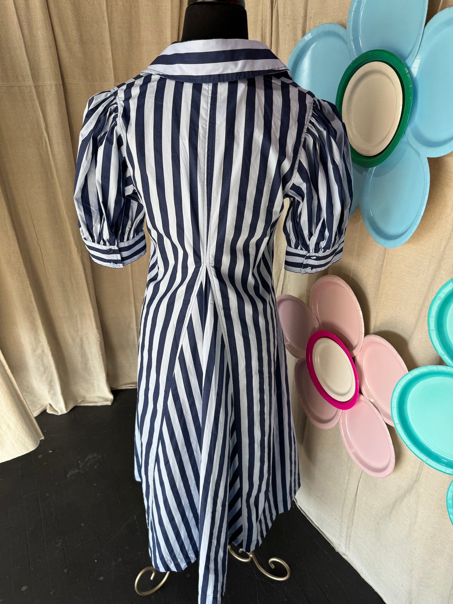 Erin Striped Midi Dress