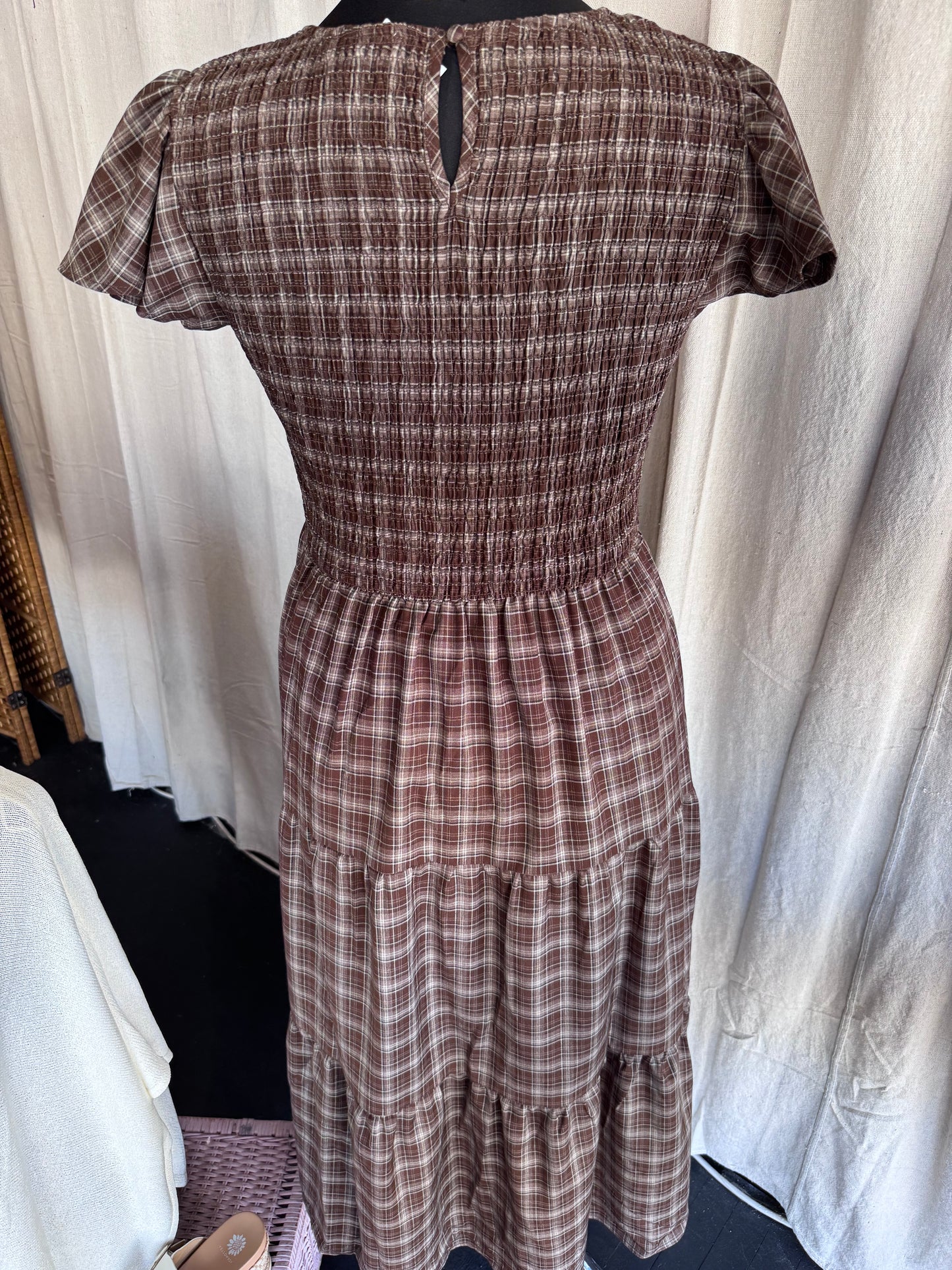 Smocked Plaid Dress