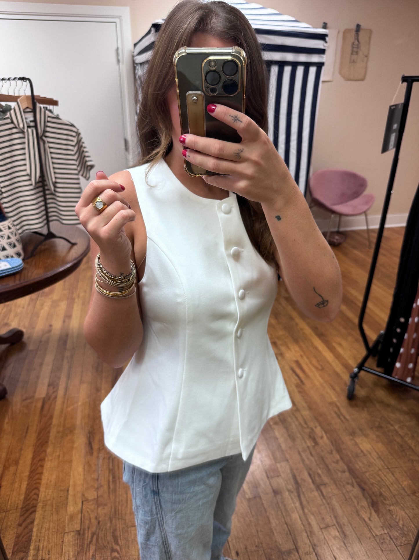 White Suit Vest