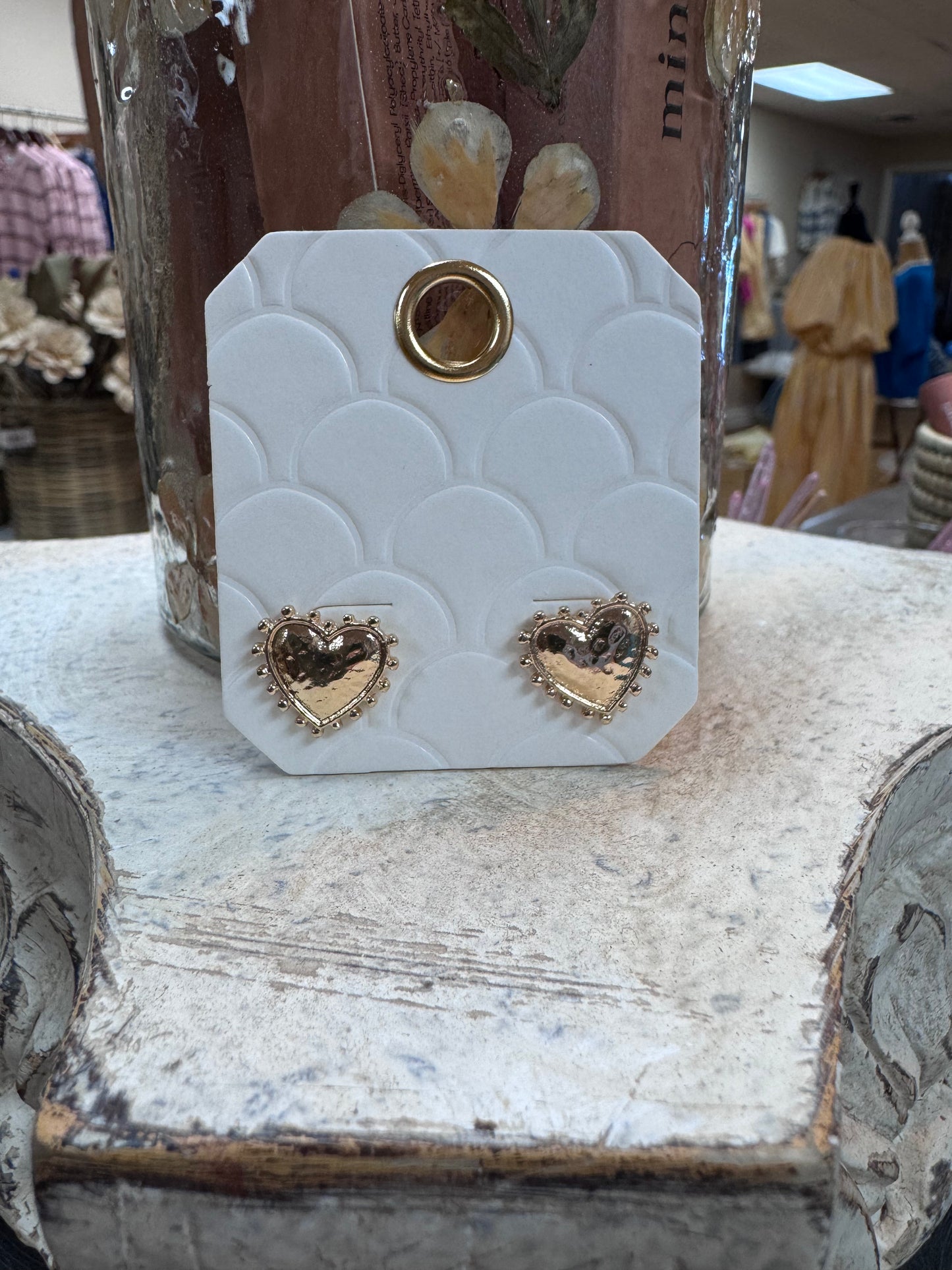Dotted Heart Metal Stud
