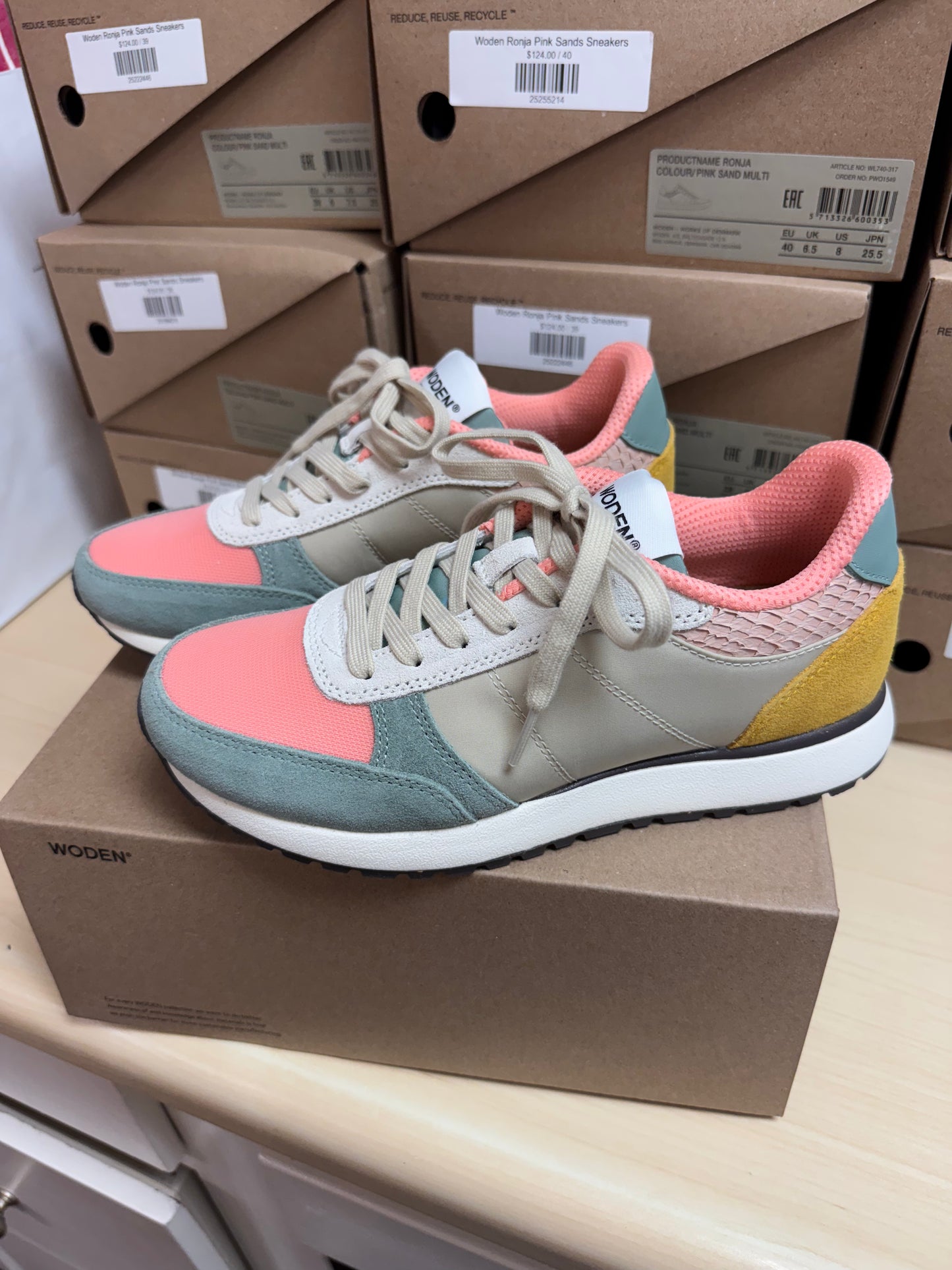 Woden Ronja Pink Sands Sneakers