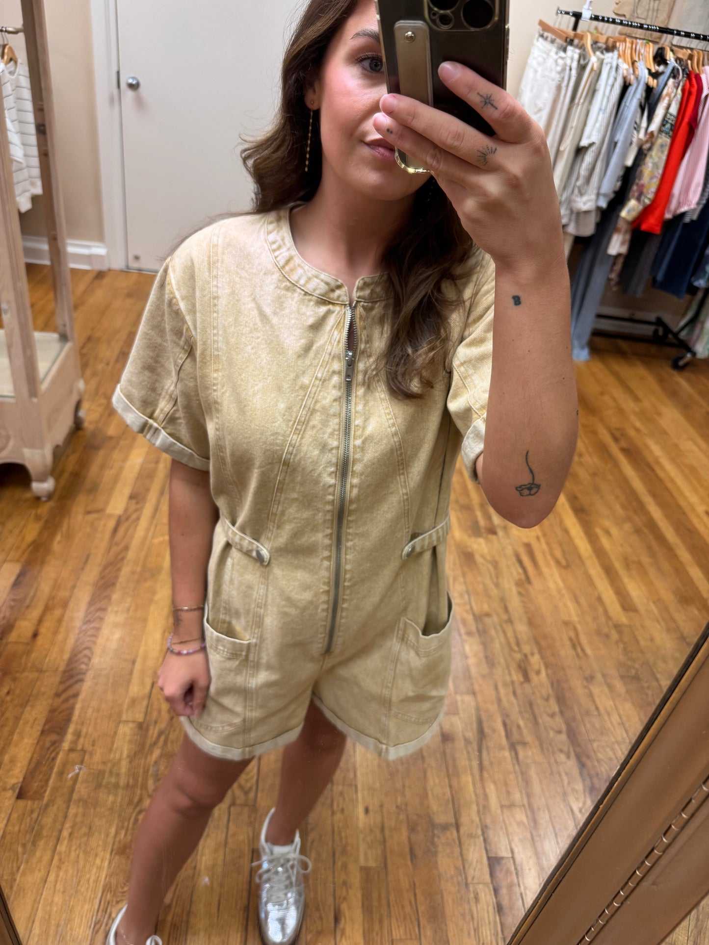 Cotton Camel Romper