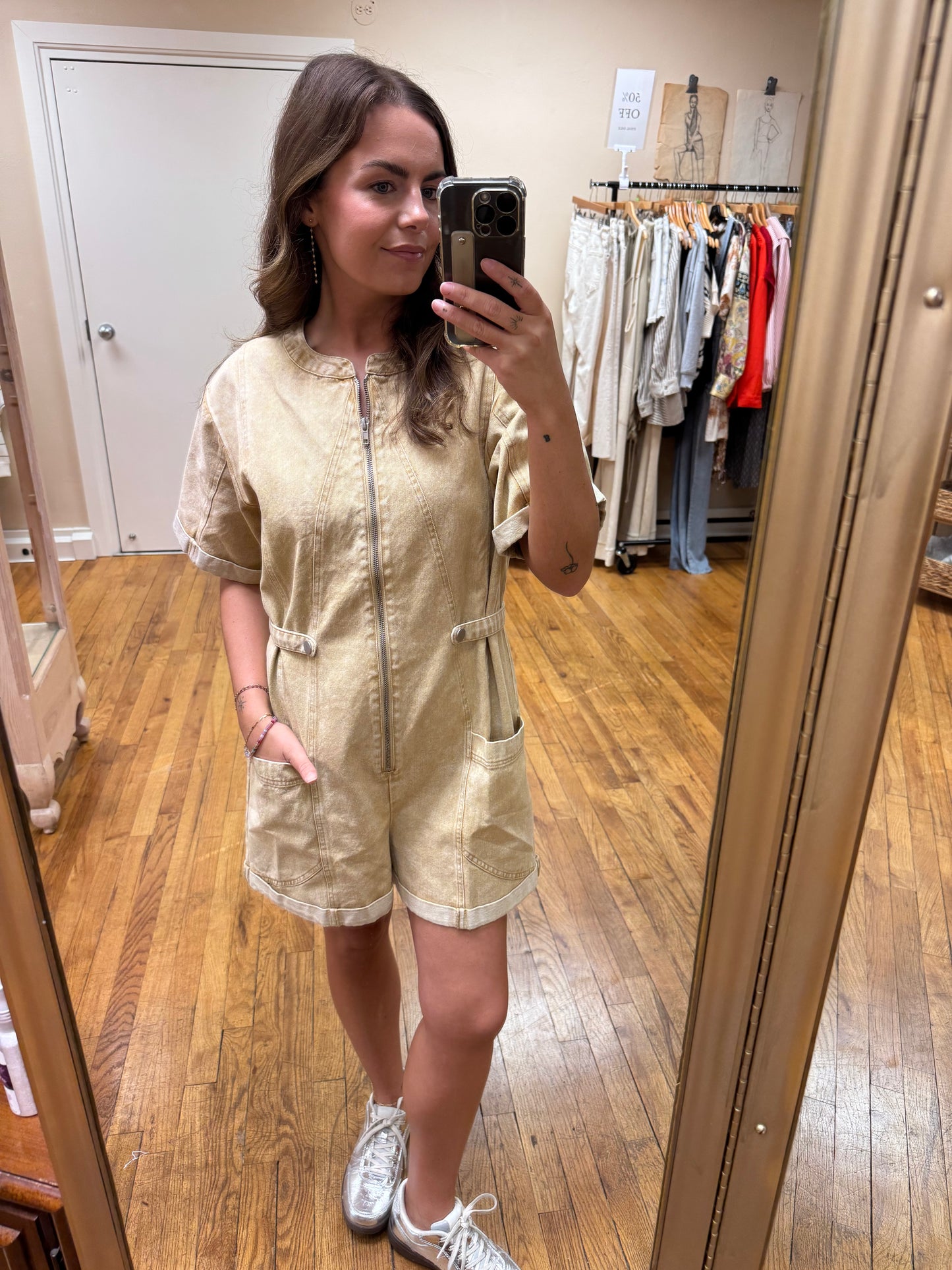 Cotton Camel Romper