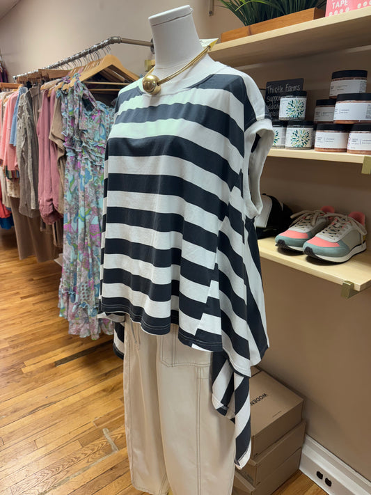 Smoke Striped Tunic Top