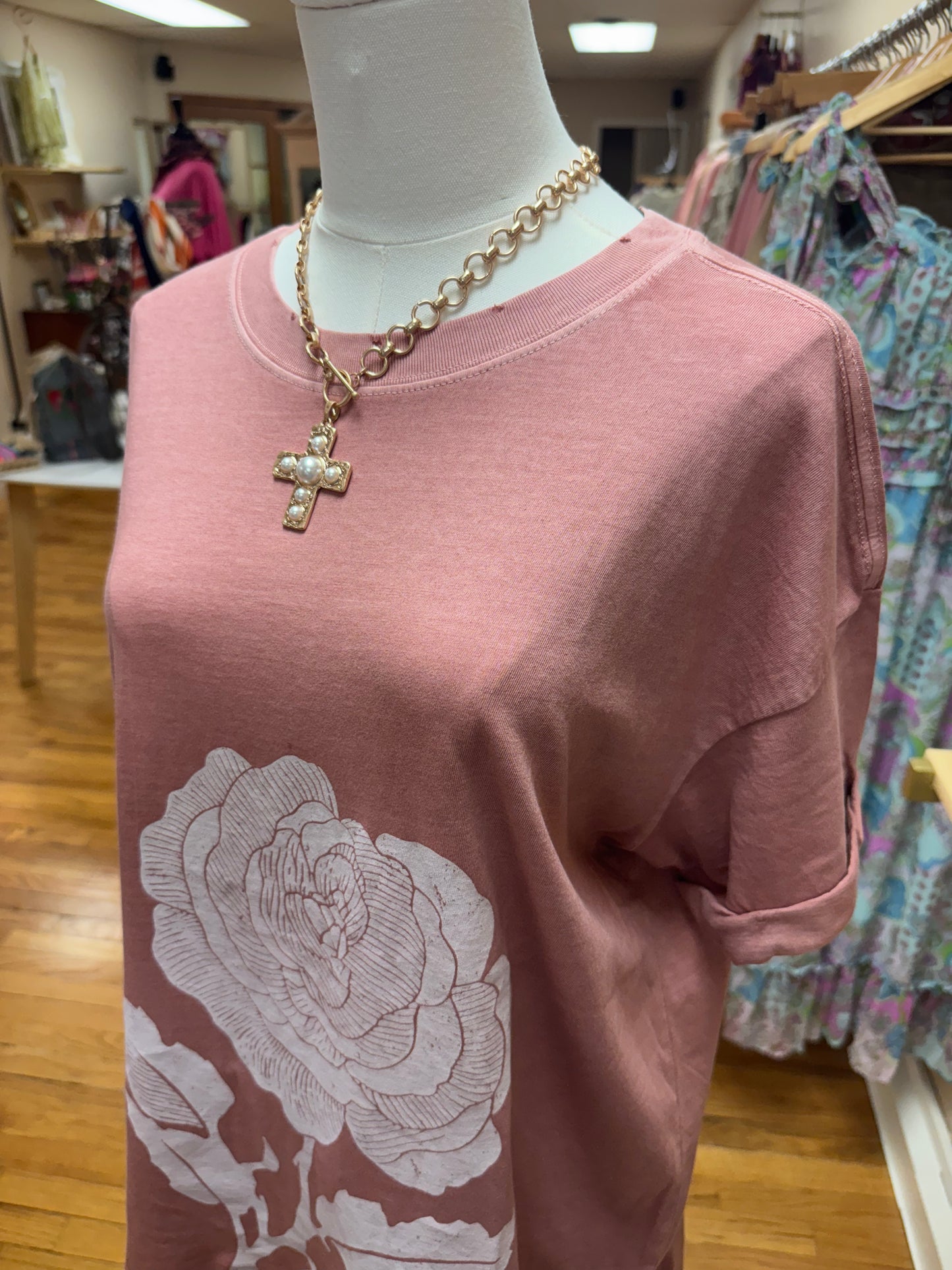 Dusty Rose Boyfriend Tee