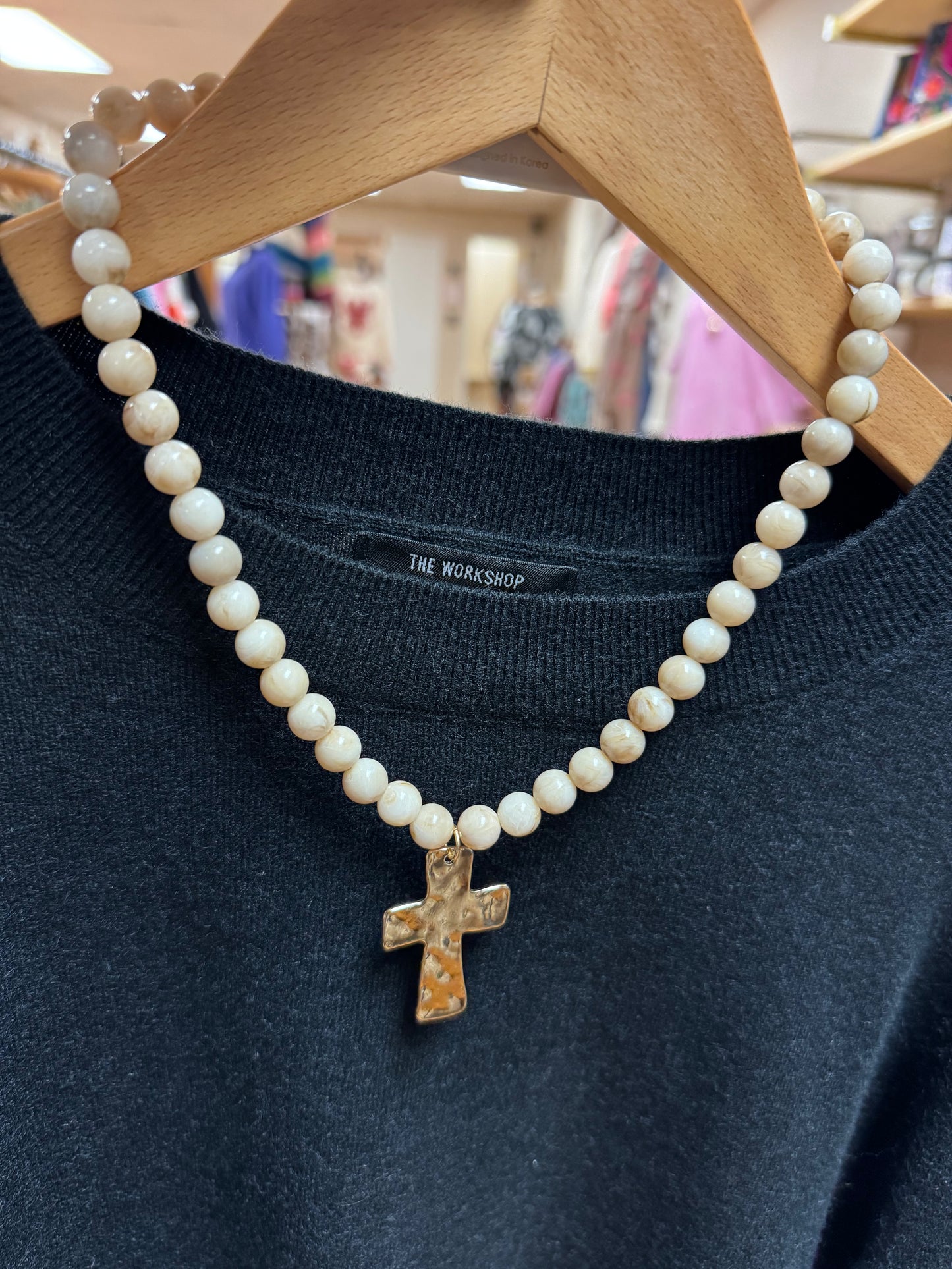 Beaded Cross Necklace