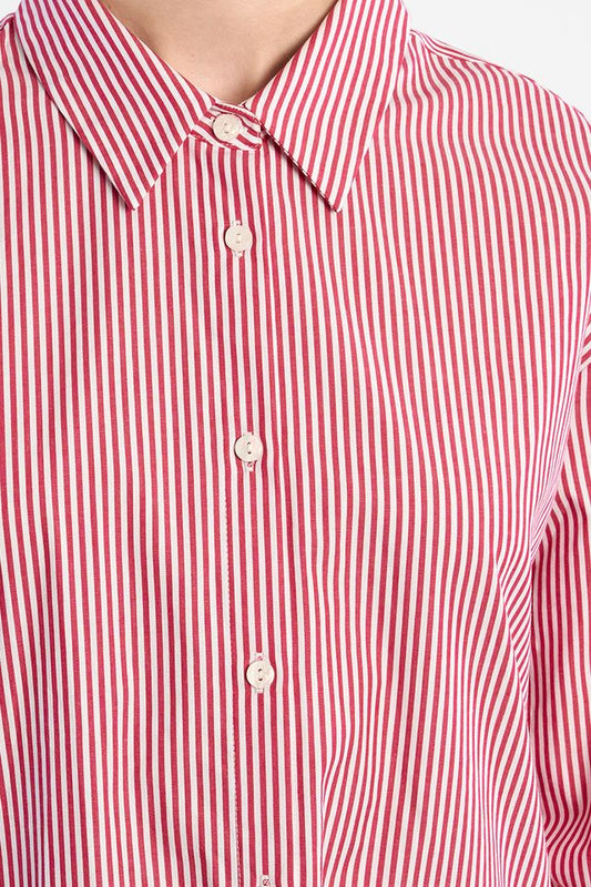 Red Striped Button Down