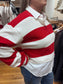 Red Stripe Layered Sweater