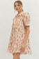 Peach Floral Cotton Dress