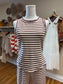 Burgundy Striped Knit Tank