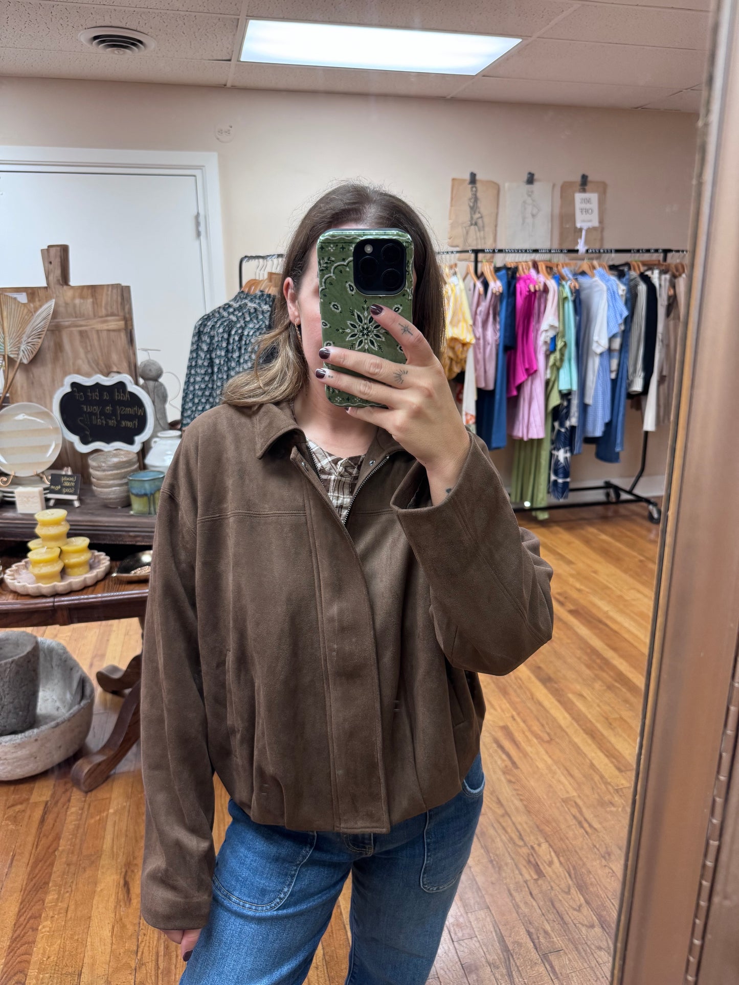 Chocolate Bubble Hem Jacket