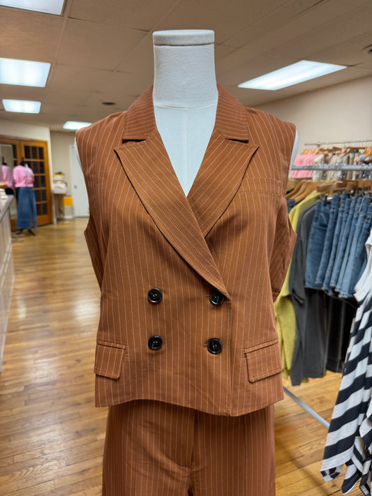 Tuscan Tan Pinstripe Vest
