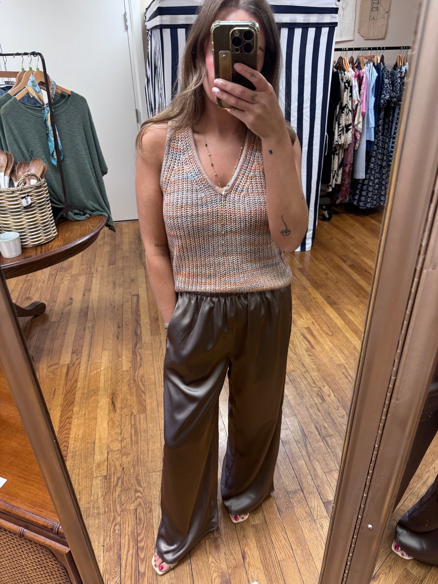 Stone Satin Pants