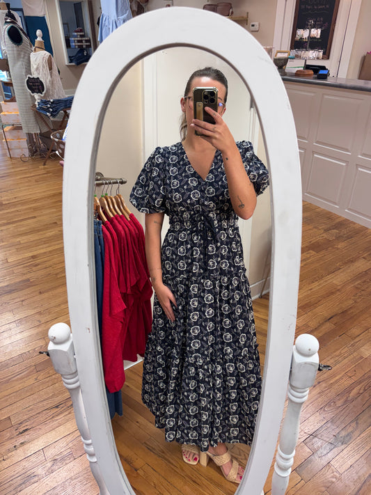 Floral Embroidered Midi Dress
