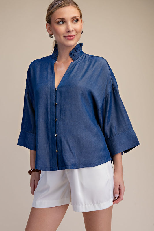 Ina Indigo Top