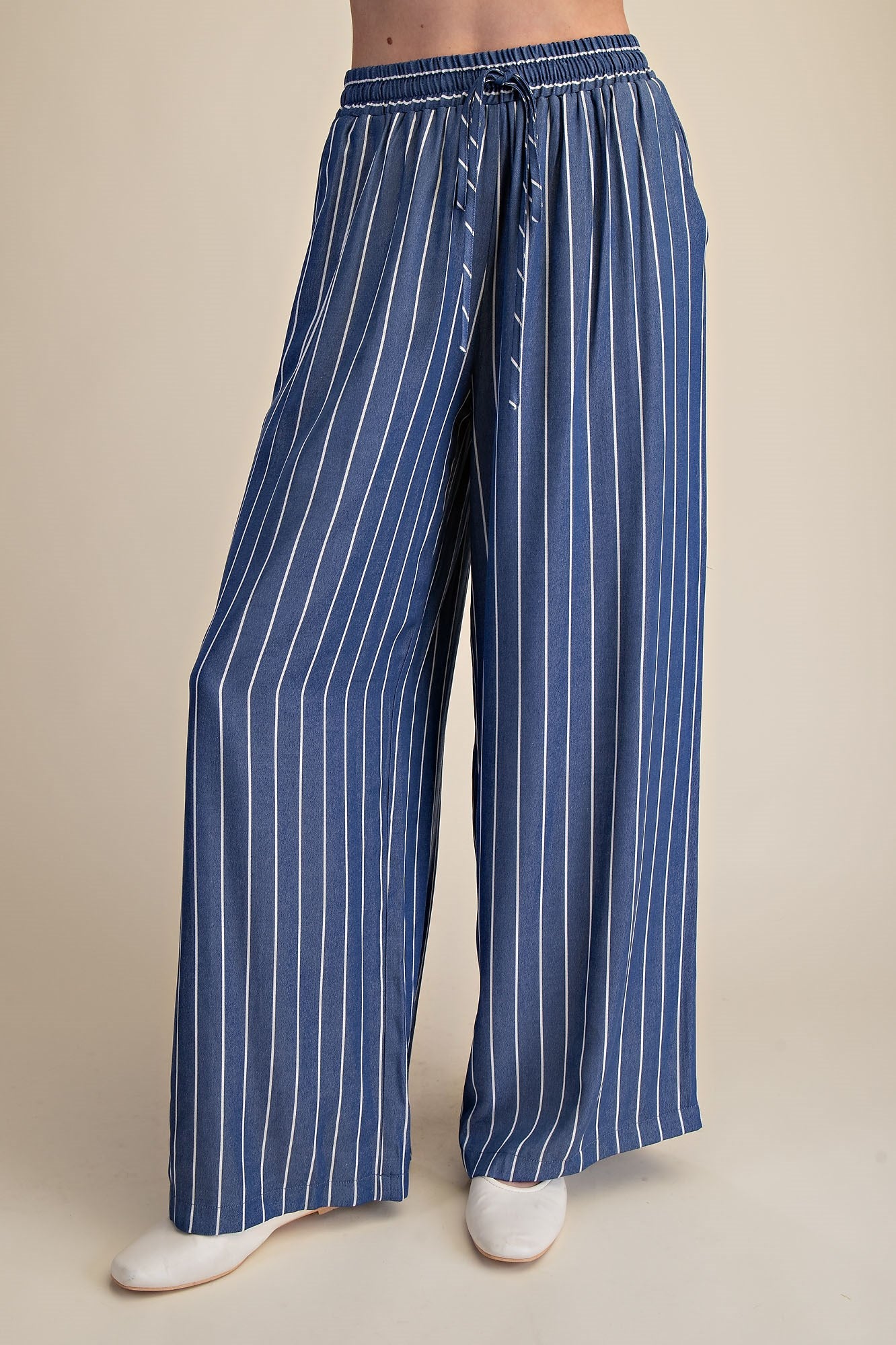 Indigo Striped Pants