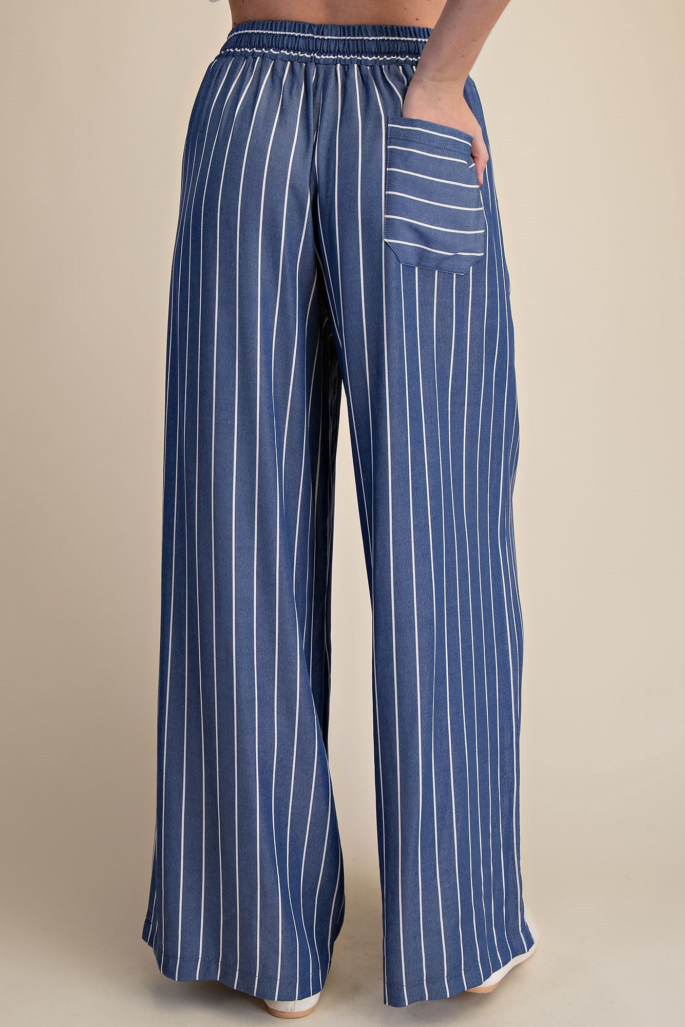 Indigo Striped Pants