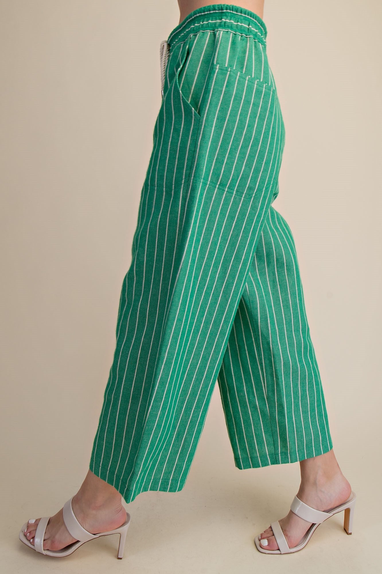 Green Rope Tie Pants