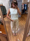 Jenni Striped Barrel Jeans