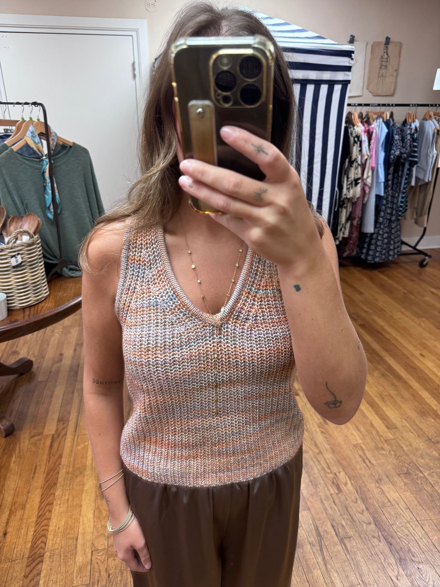 Multicolored Knit Tank