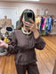Cocoa Pintucked Top