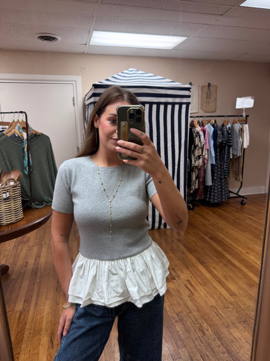 Knit Peplum Top