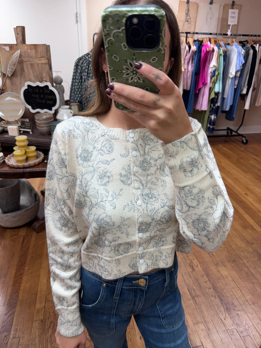 Muted Floral Cardigan