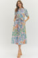 Pink Palm Midi Dress