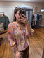 Coral Watercolor Blouse