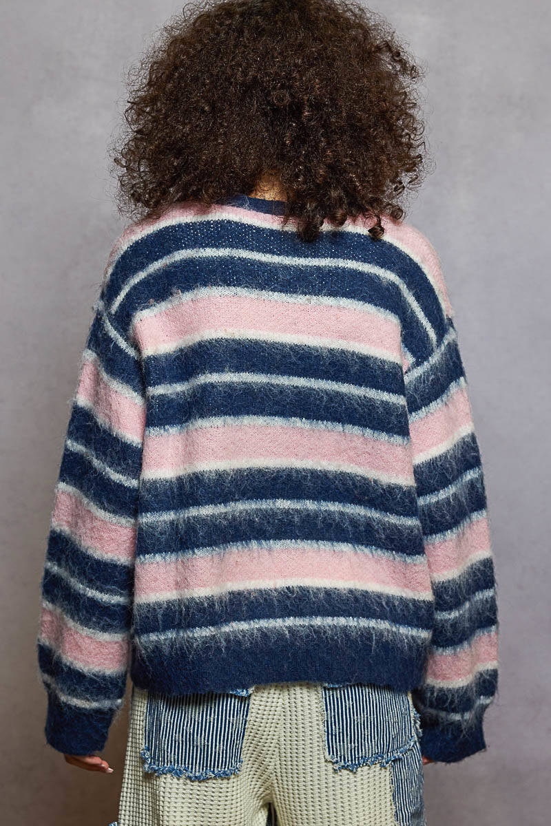 Indigo Textured Cardigan