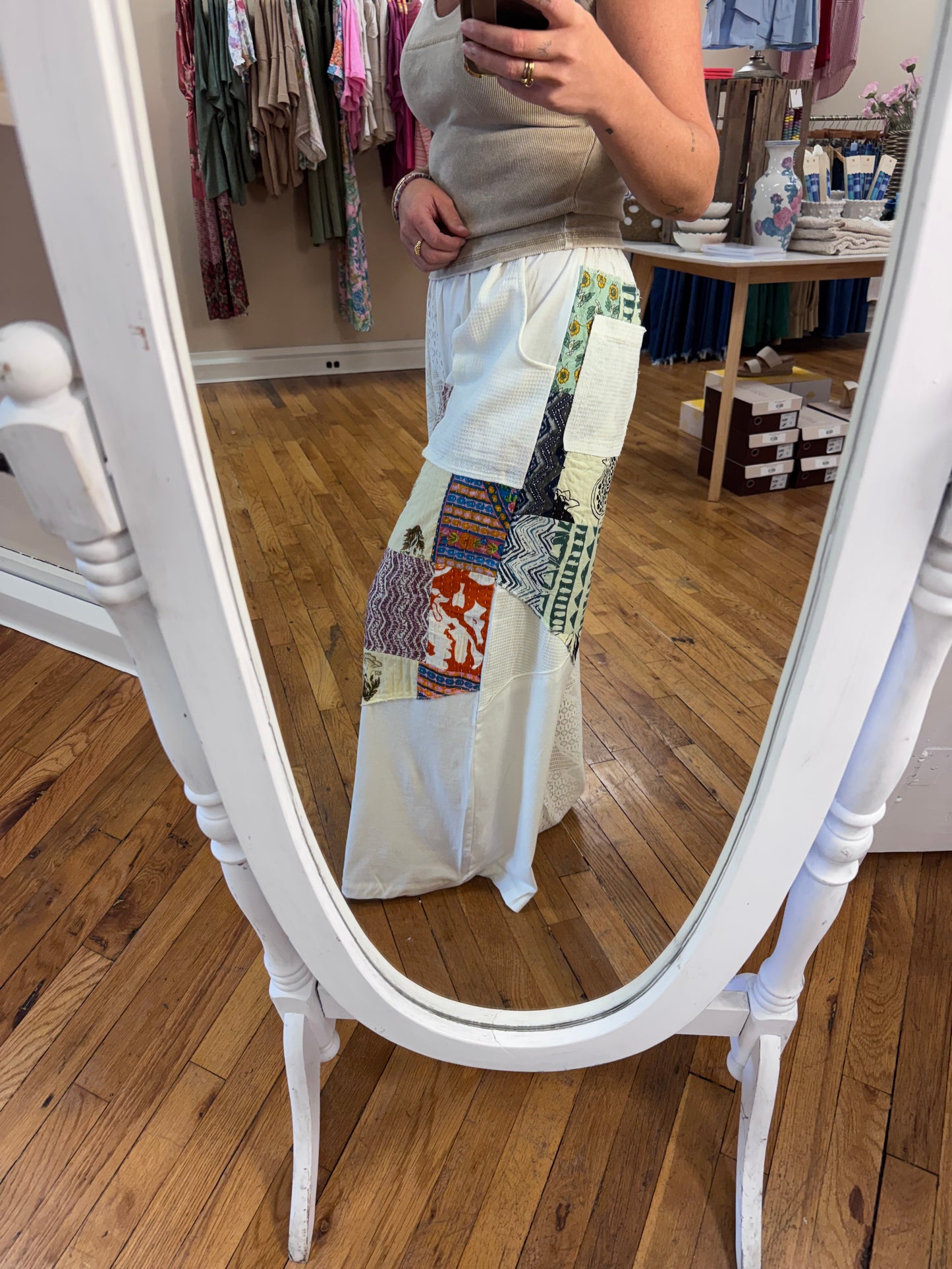 Patched Boho Pants