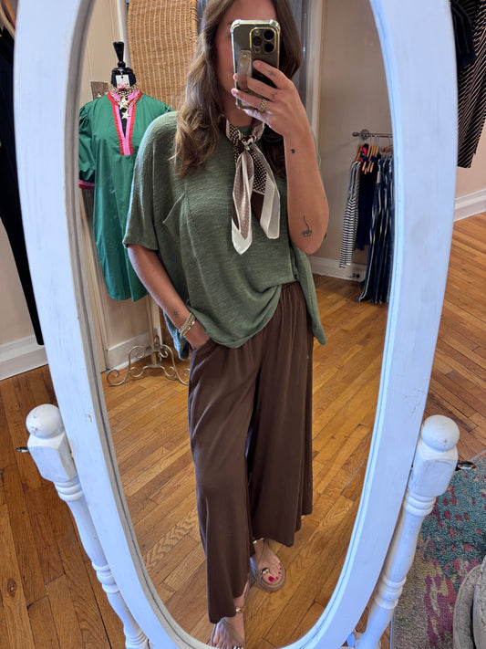 Brown Flowy Pants