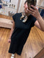 Casual Black Midi Dress