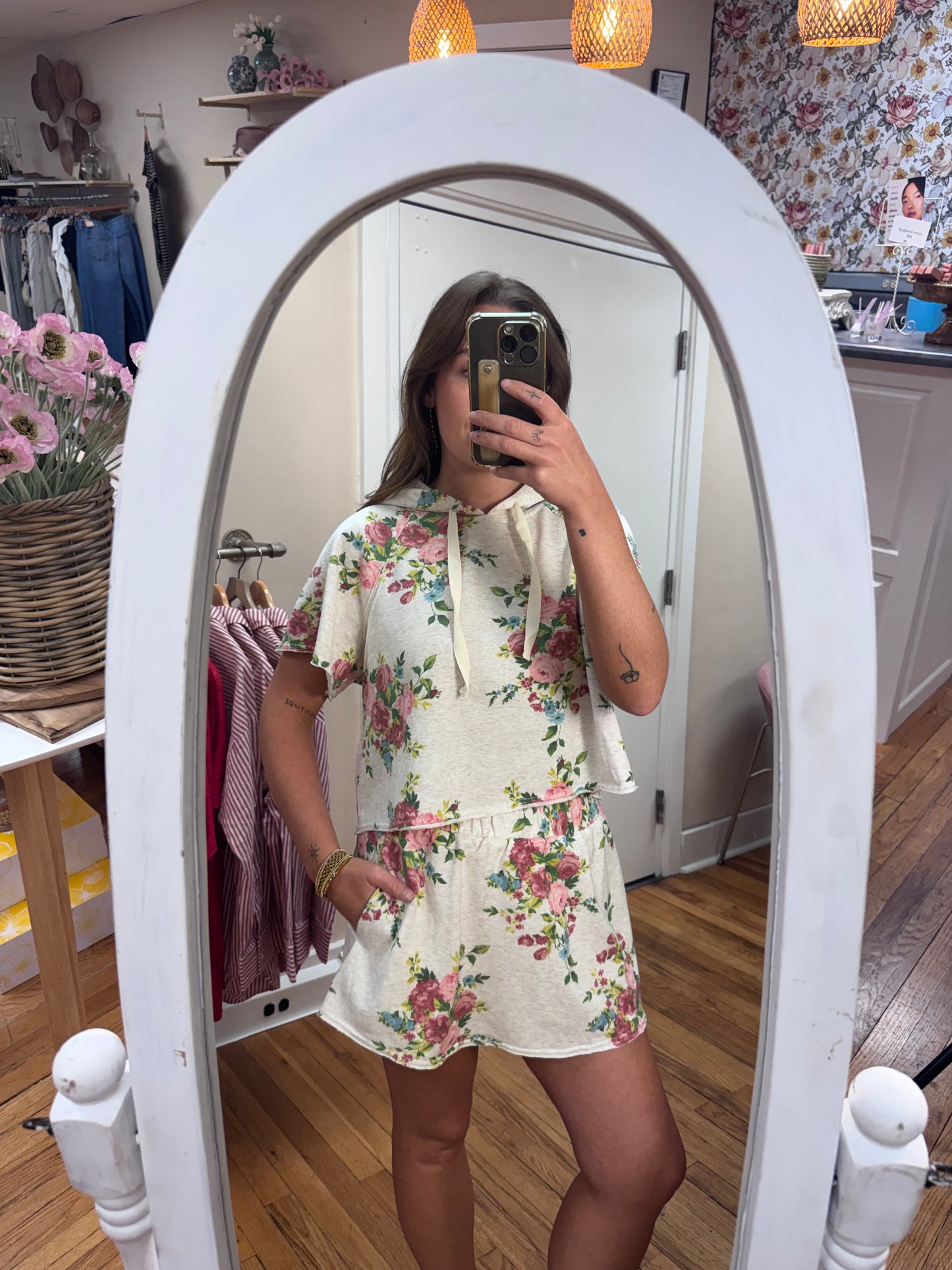 Floral Knit Skirt