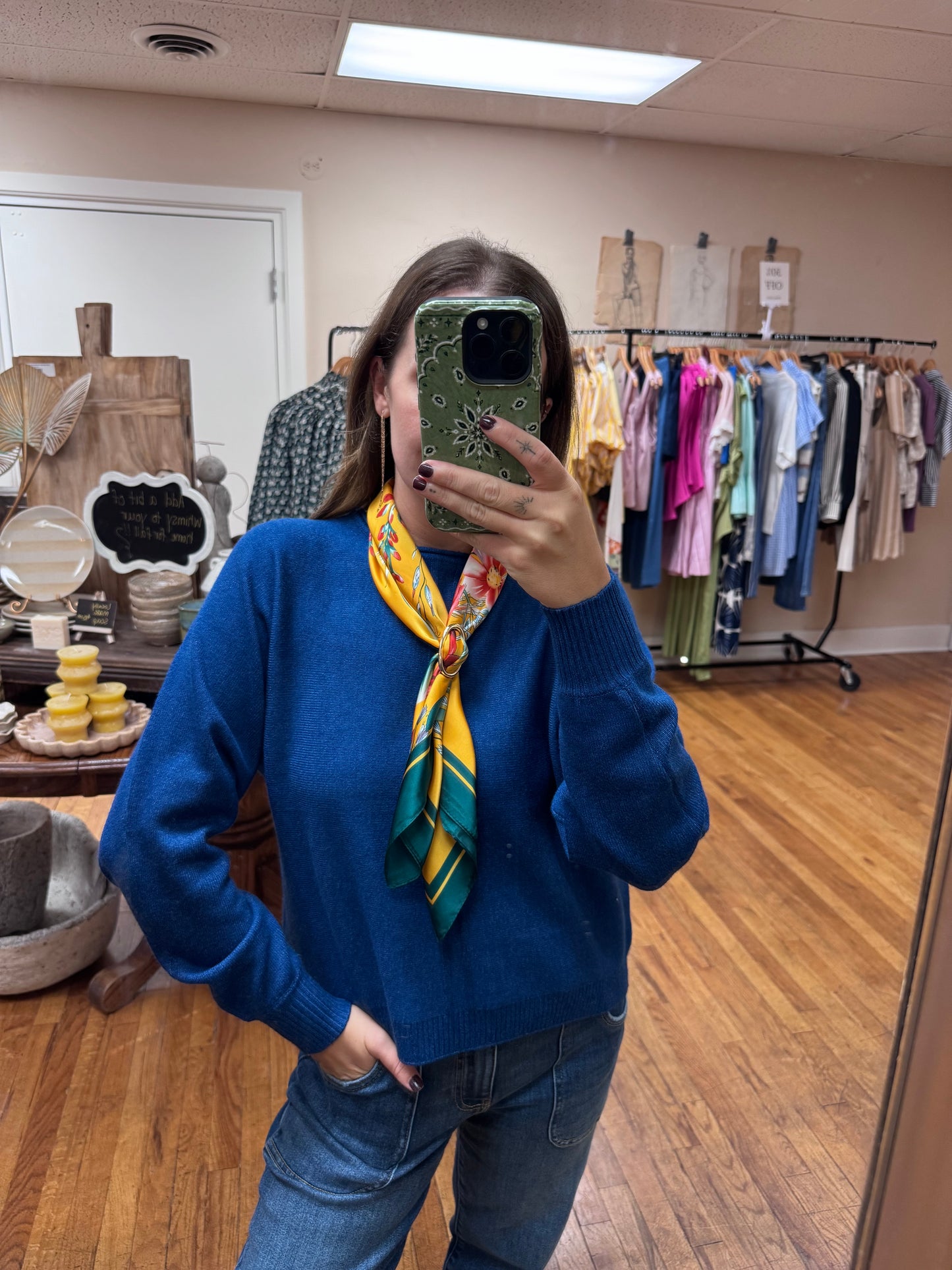Navy Pop Over Sweater