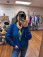 Navy Pop Over Sweater