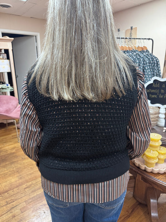 Black Sweater Vest