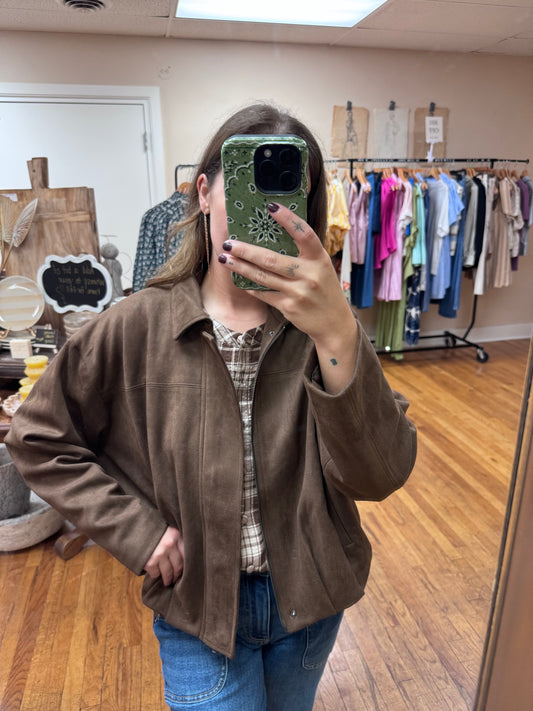 Chocolate Bubble Hem Jacket
