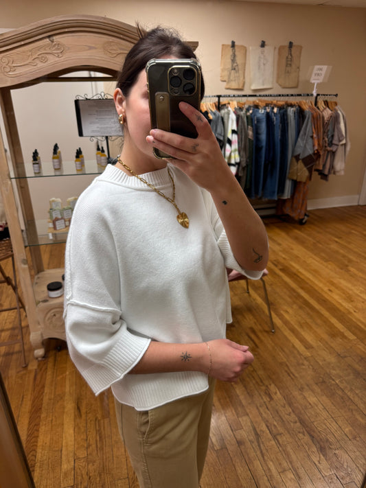 Crisp White Sweater