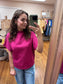 Magenta Bat Wing Top