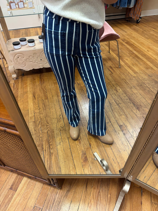 Kut Kelsey Indigo Striped Jeans